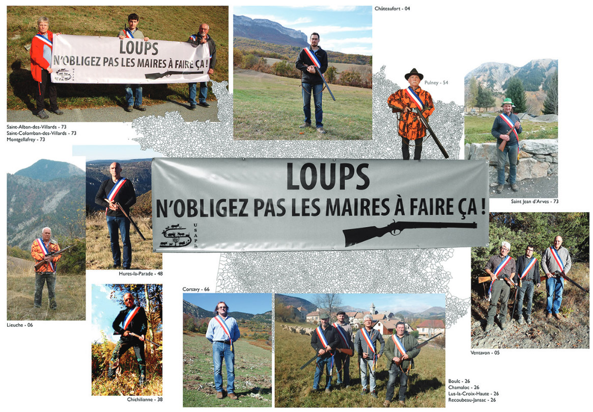 Des maires pris en photo avec des fusils de chasse pour lutter contre le loup