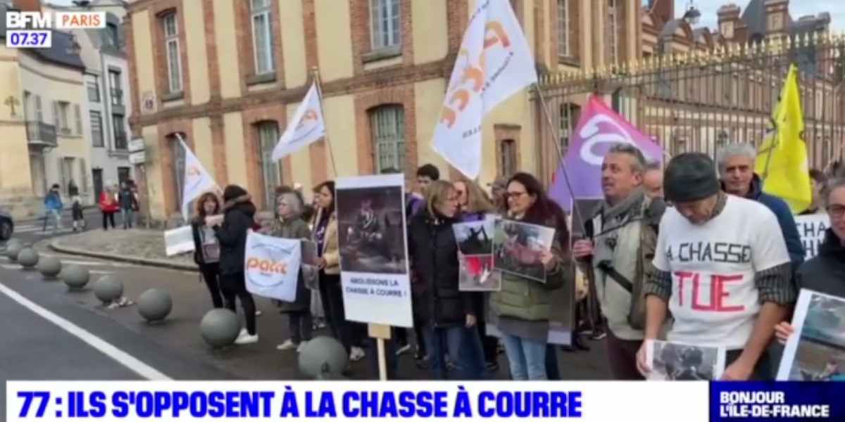 opposants à la chasse à courre à fontainebleau