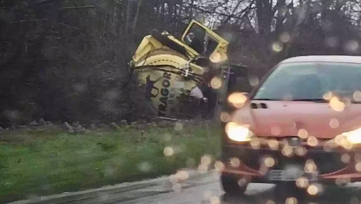 accident camion citerne sanglier