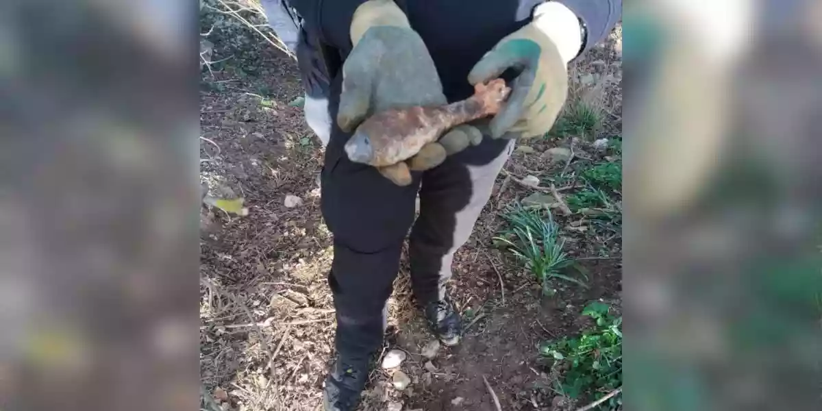 des chasseurs découvrent un obus à Saint Didier