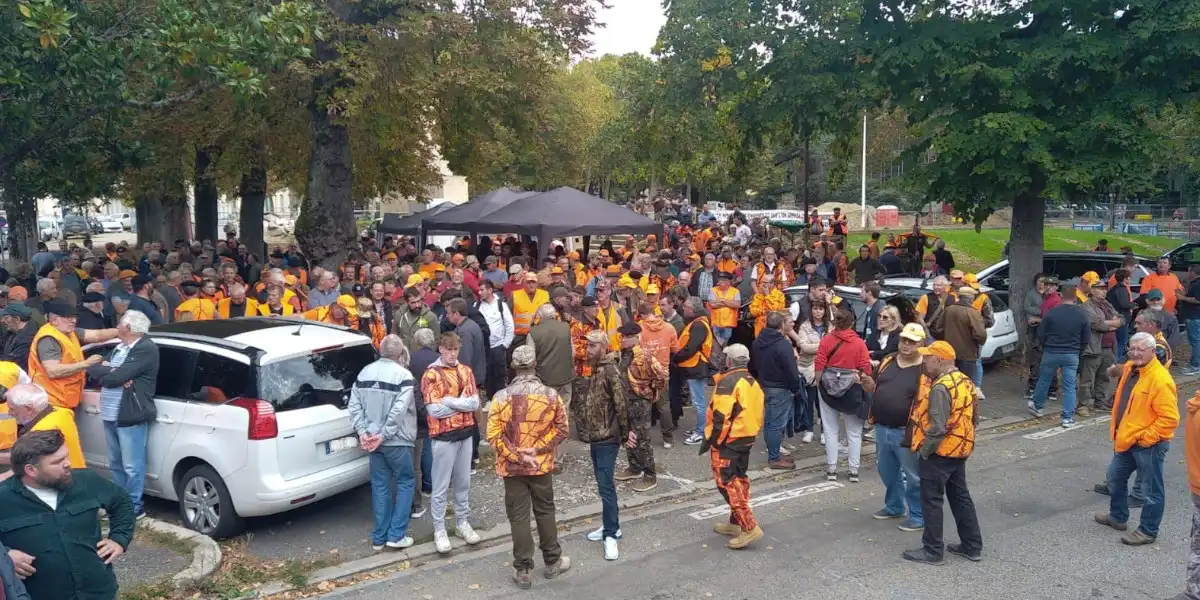 manif des chasseurs à Agen